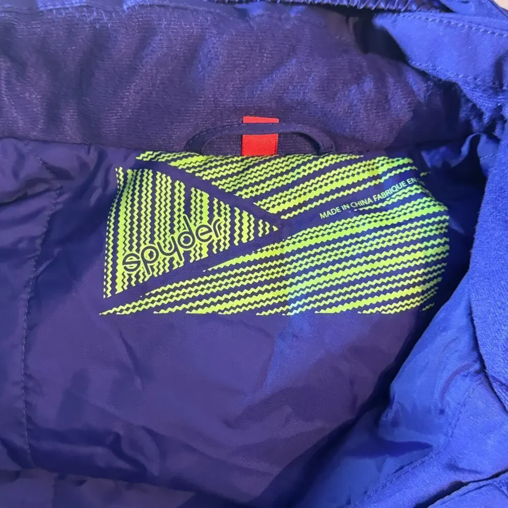 Spyder Jacket Youth 16 Purple Performance Ski Jacket Pockets Hood